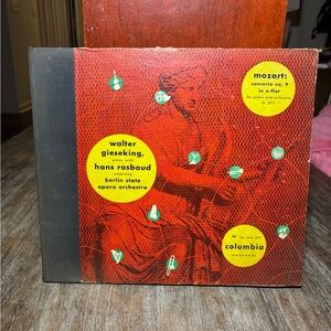 Columbia Red Vinyl Record - Mozart Concerto No. 9